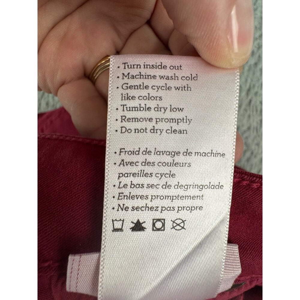 Paige Verdugo Ultra Skinny Womens 25 Red Jeans Comfort Office Cotton/Elastane - Picture 8 of 16